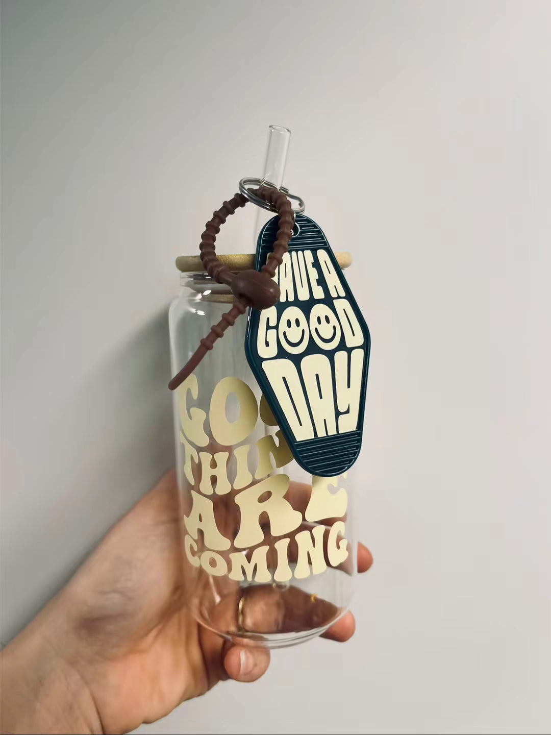 Trinkglas „ Good things are coming“