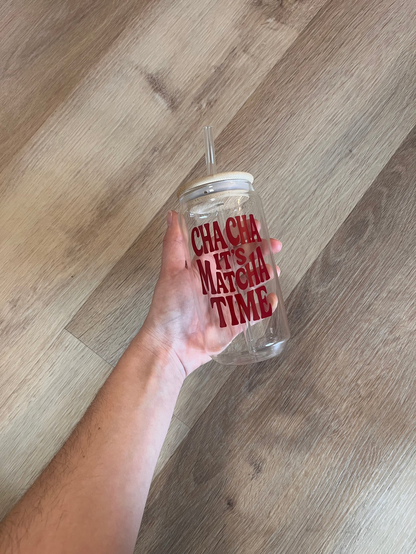 CHA CHA it‘s Matcha Time Trinklgas