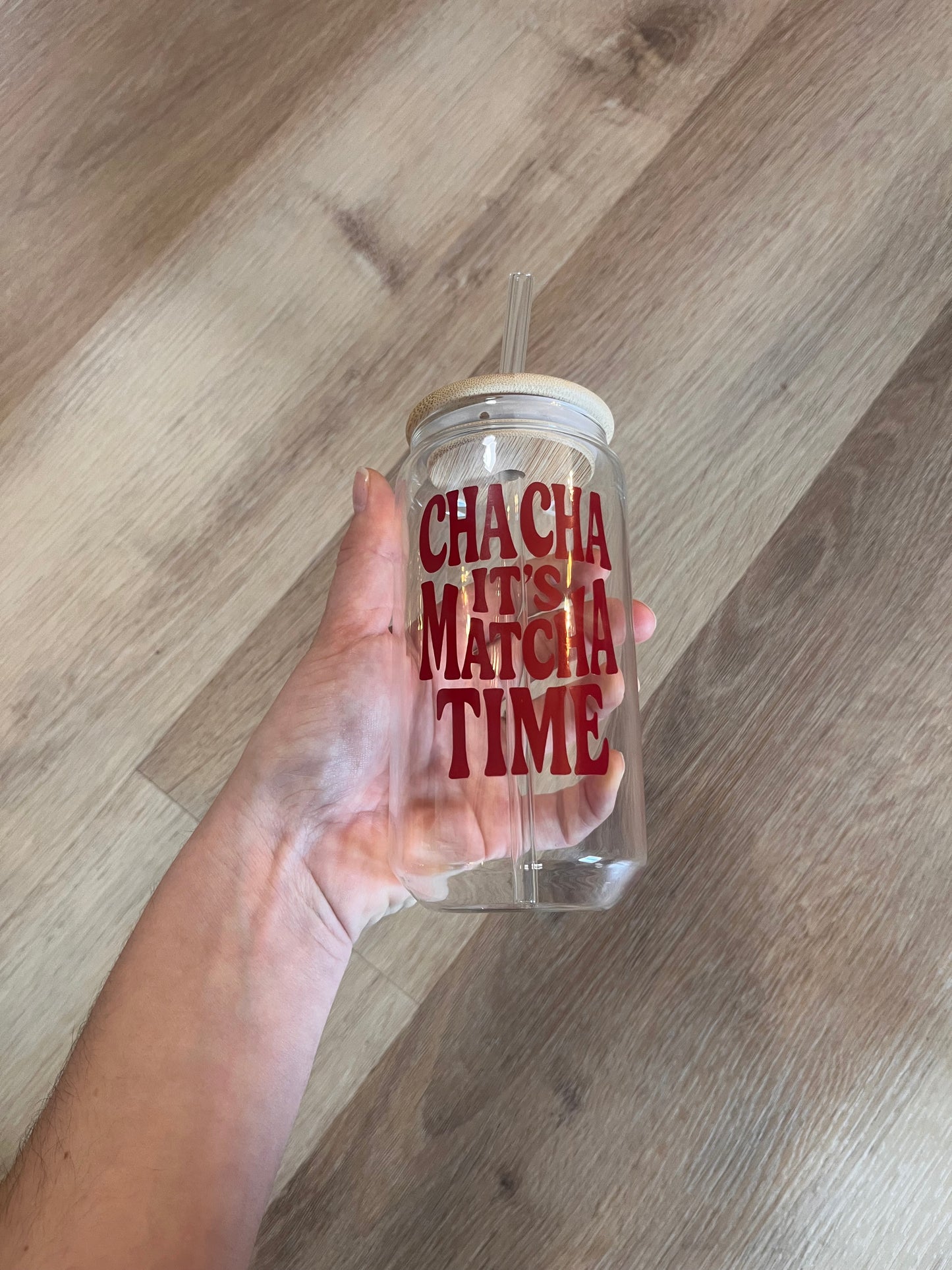 CHA CHA it‘s Matcha Time Trinklgas