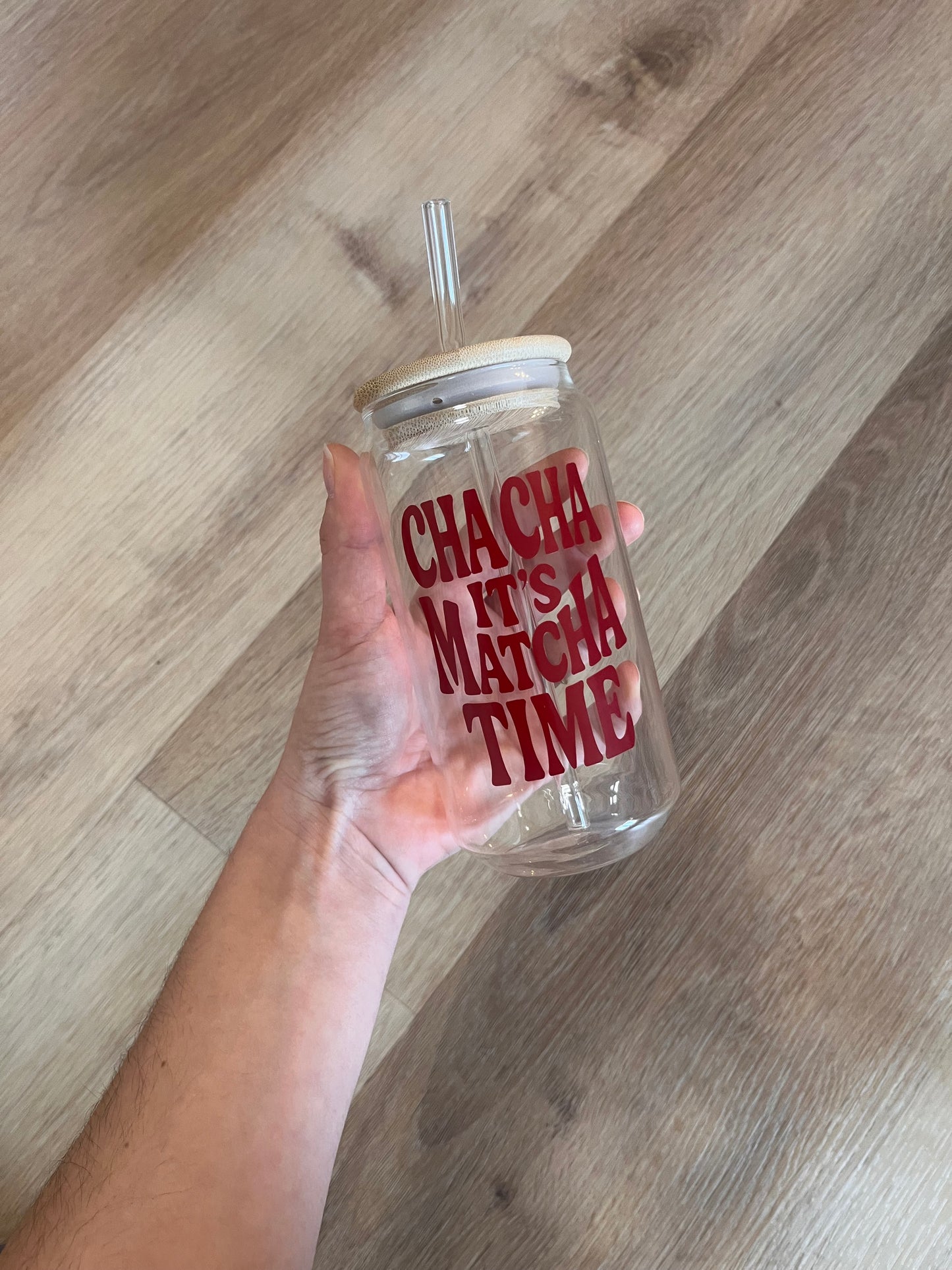 CHA CHA it‘s Matcha Time Trinklgas