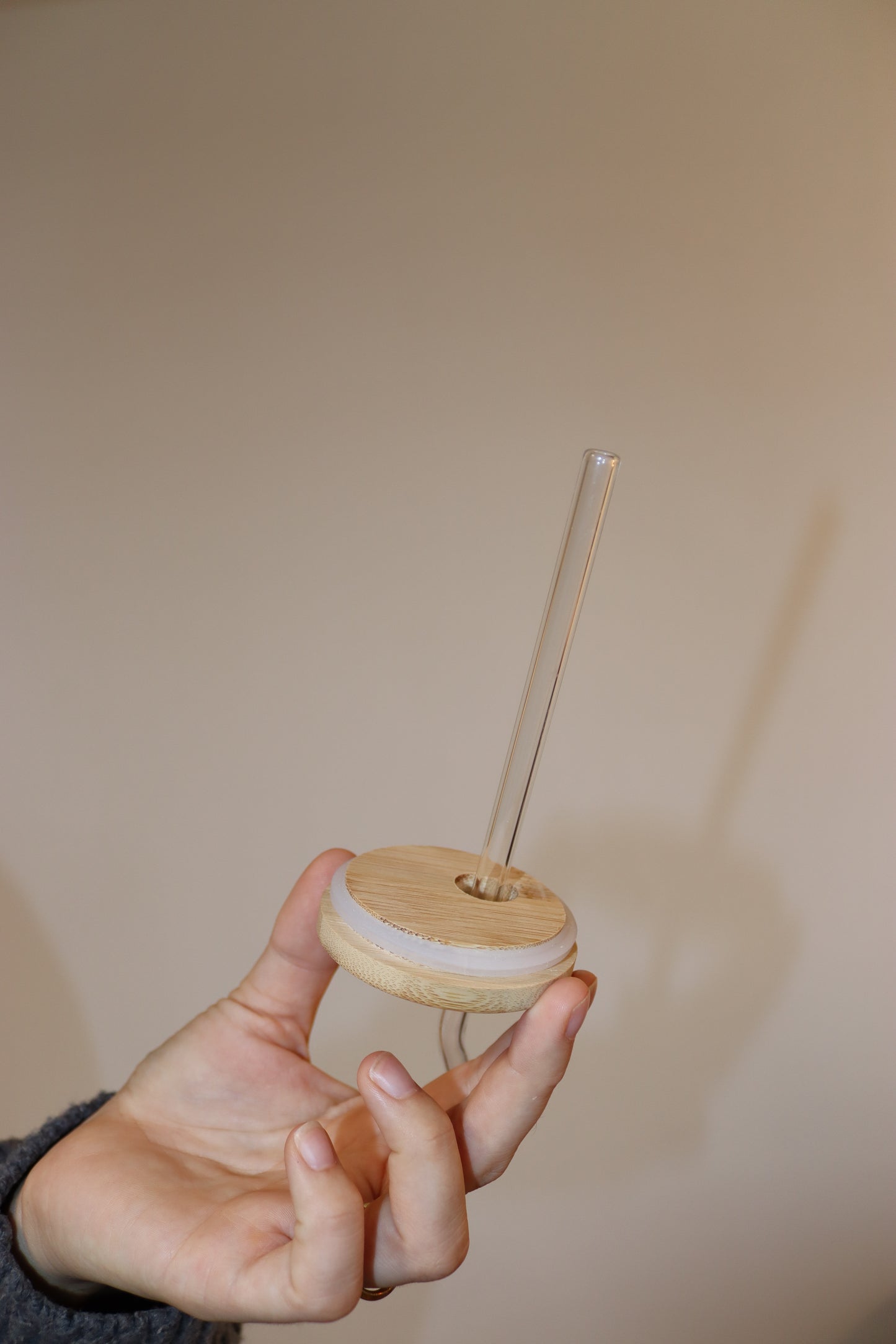 Have a good Day Trinkglas mit Bambusdeckel